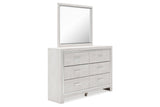 Altyra White Dresser and Mirror