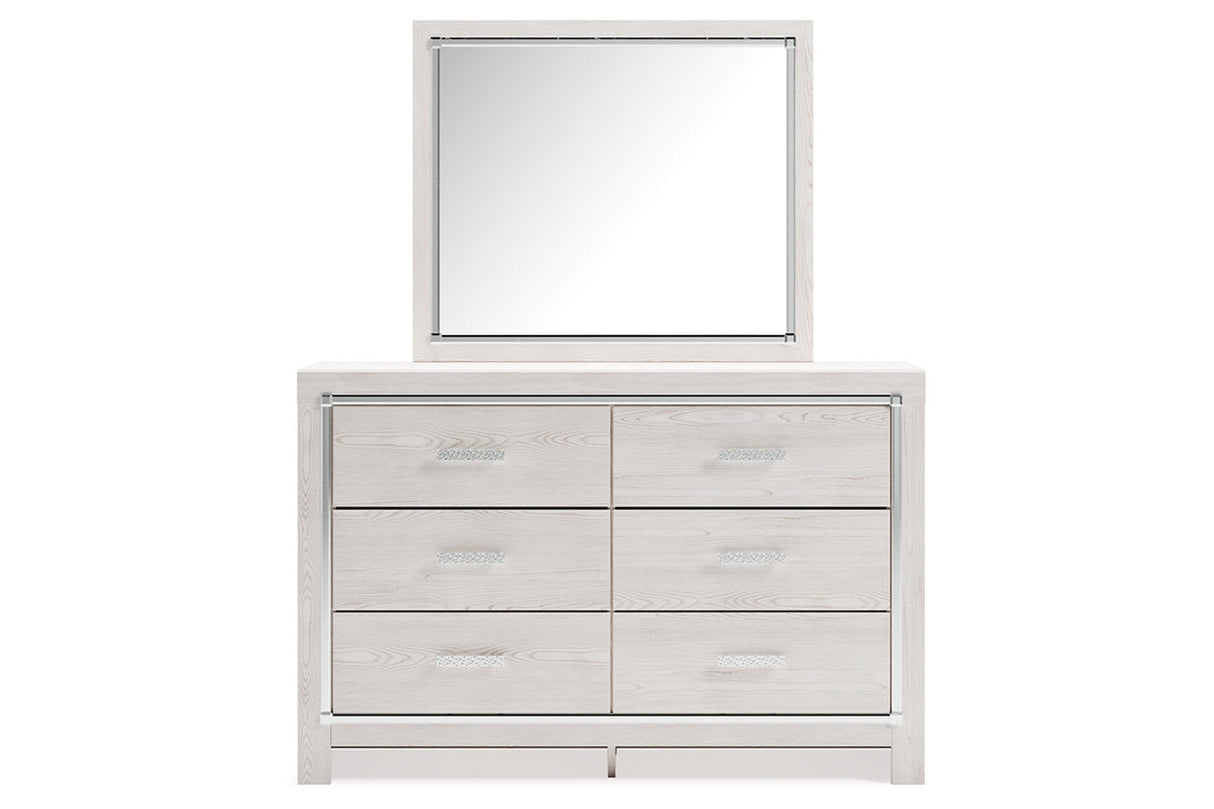 Altyra White Dresser and Mirror