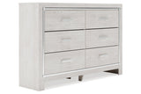 Altyra White Dresser and Mirror