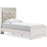 Altyra White LED Upholstered Panel Youth Bedroom Set