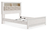 Altyra White Queen Panel Bookcase Bed