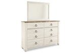 Willowton Whitewash Dresser and Mirror