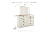 Willowton Whitewash Dresser and Mirror