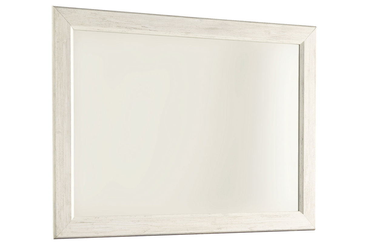 Willowton Whitewash Bedroom Mirror (Mirror Only)