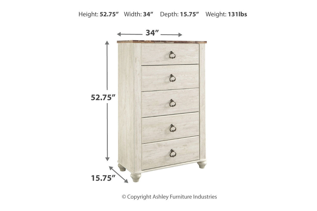 Willowton Two-tone Chest of Drawers