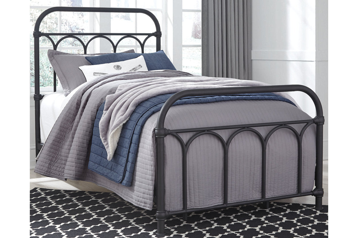 Nashburg Black Twin Metal Bed