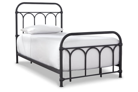 Nashburg Black Twin Metal Platform Bed by Ashley at Eve Furniture