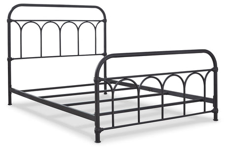 Nashburg Black Full Metal Platform Bed by Ashley at Eve Furniture
