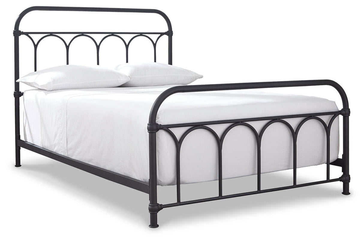 Nashburg Black Full Metal Bed