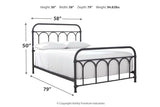 Nashburg Black Full Metal Bed