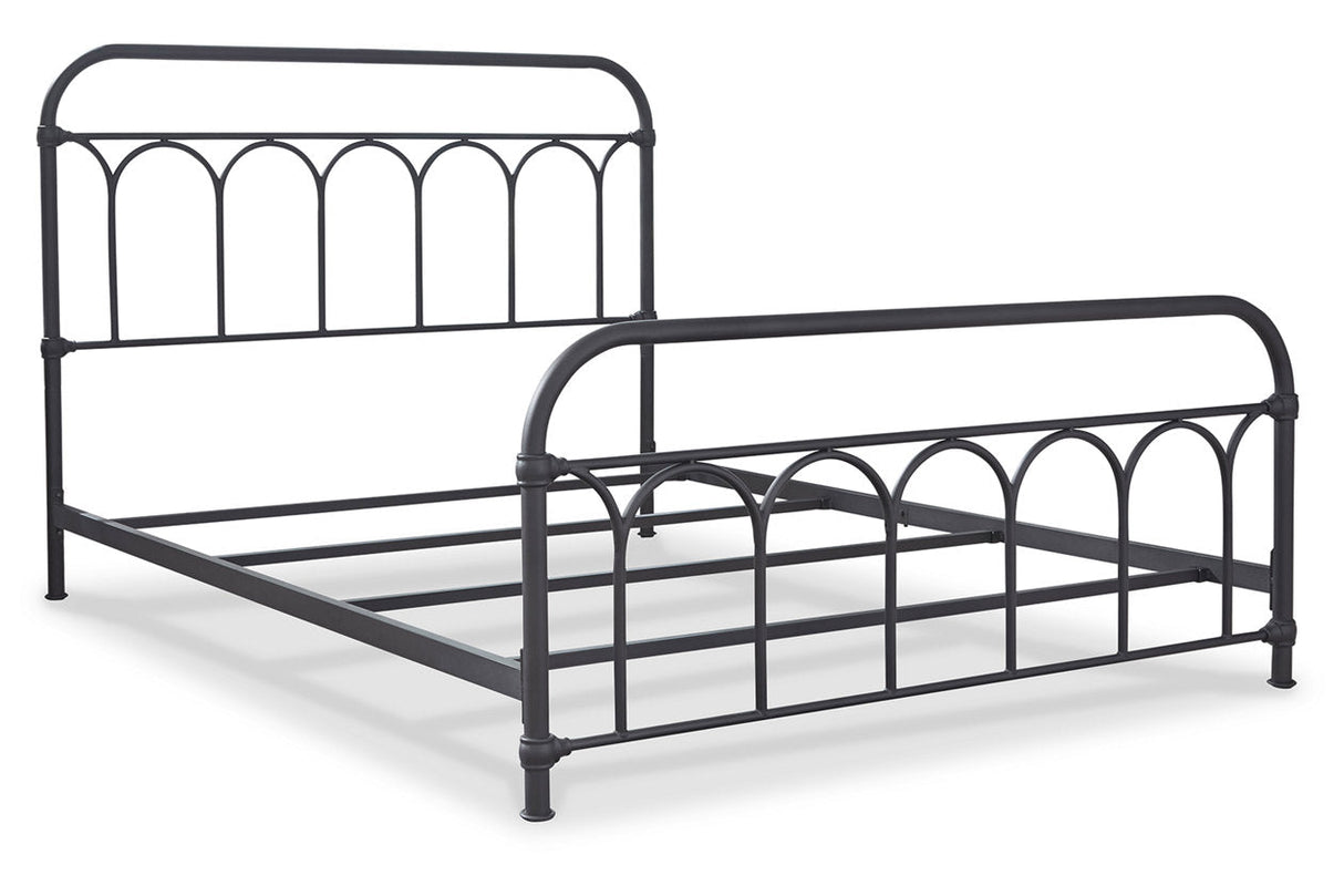 Nashburg Black Queen Metal Bed