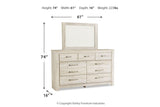 Bellaby Whitewash Dresser and Mirror