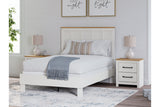 Linnocreek White/Warm Brown Full Panel Bed