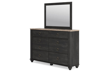 Nanforth Two-tone Dresser and Mirror