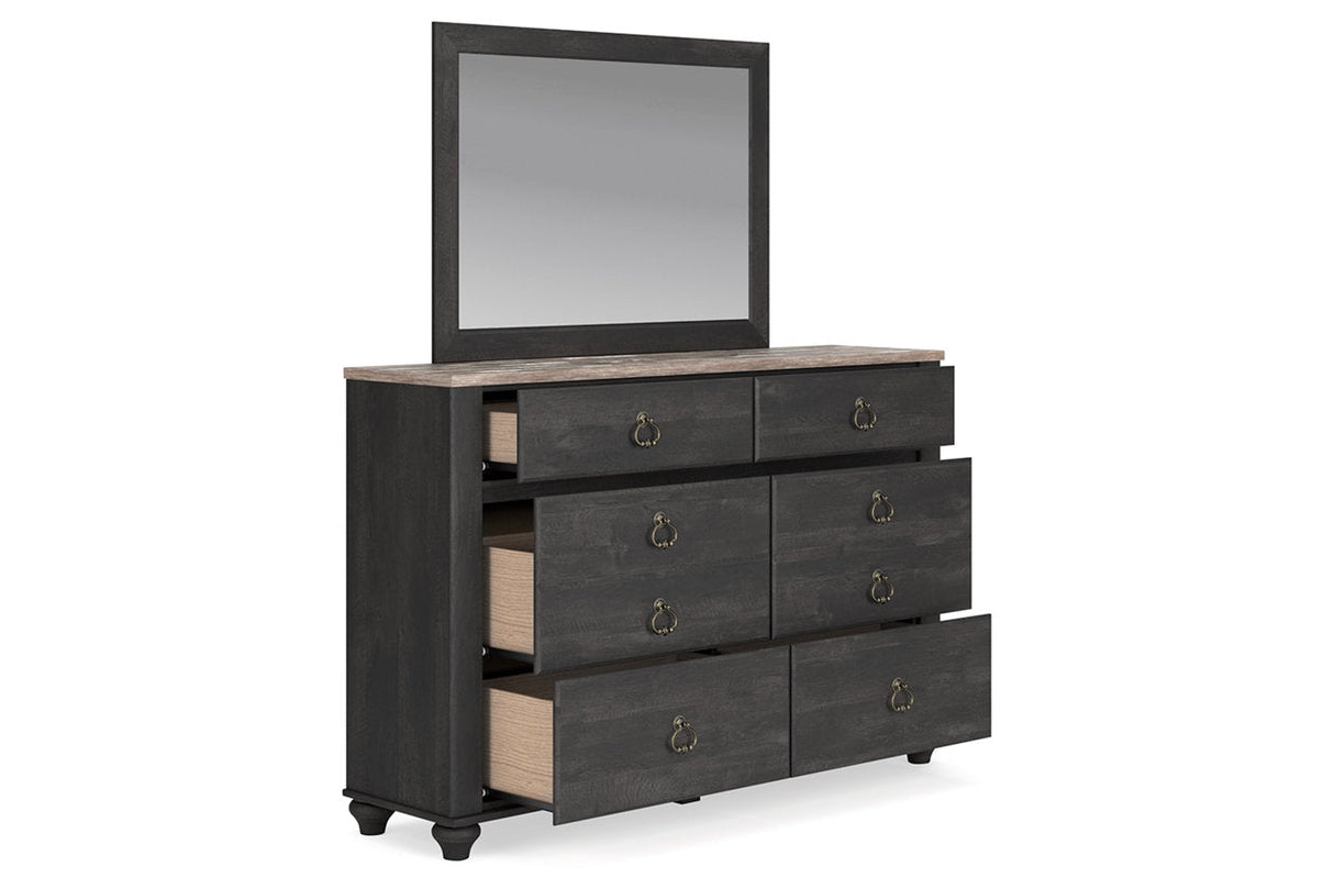 Nanforth Two-tone Dresser and Mirror