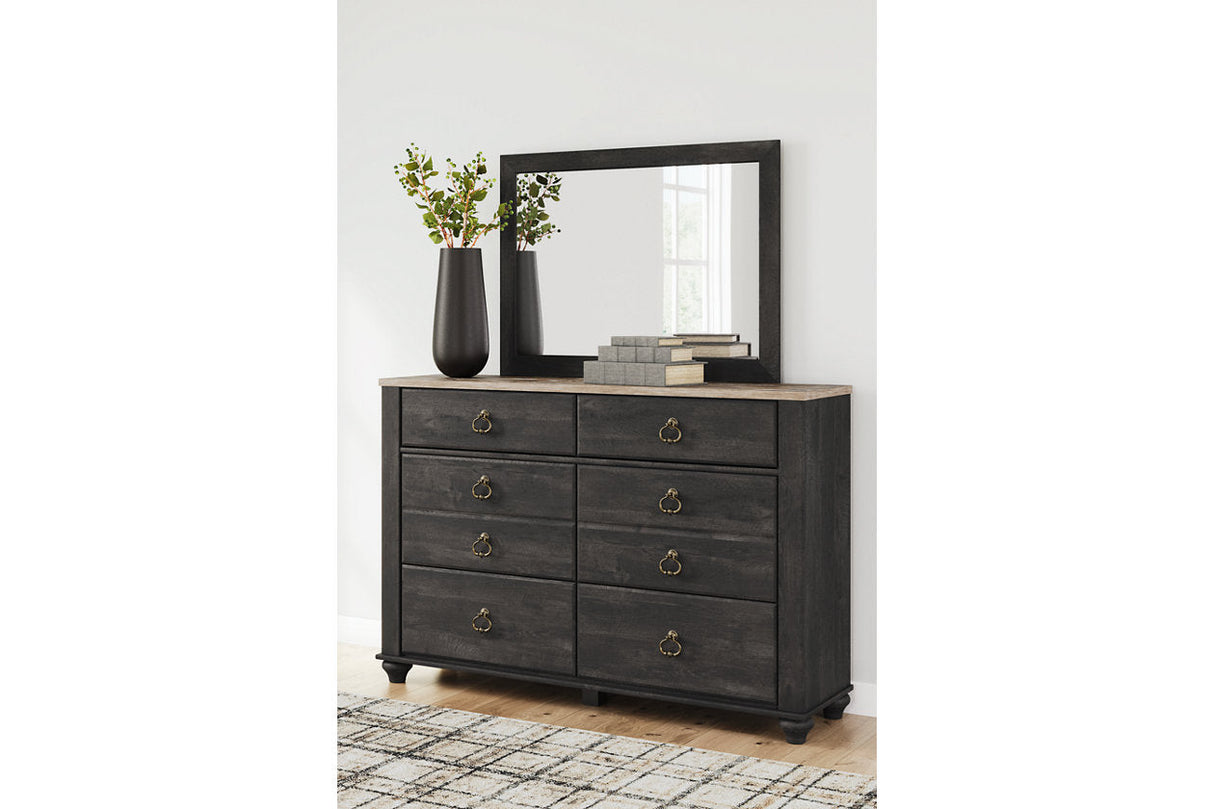 Nanforth Two-tone Dresser and Mirror