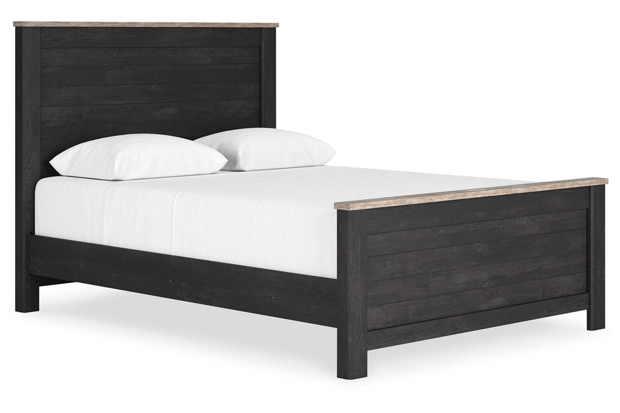 Nanforth Two-tone Queen Panel Bed