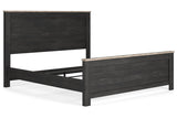 Nanforth Two-tone King Panel Bed