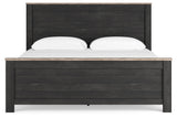 Nanforth Two-tone King Panel Bed