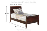 Alisdair Reddish Brown Twin Sleigh Bed