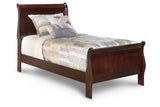 Alisdair Reddish Brown Twin Sleigh Bed