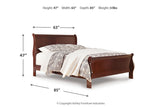 Alisdair Reddish Brown California King Sleigh Bed