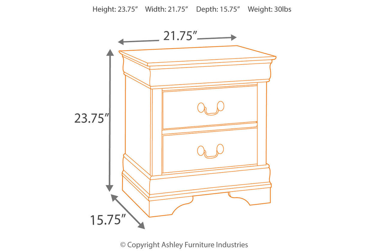 Alisdair Reddish Brown Nightstand