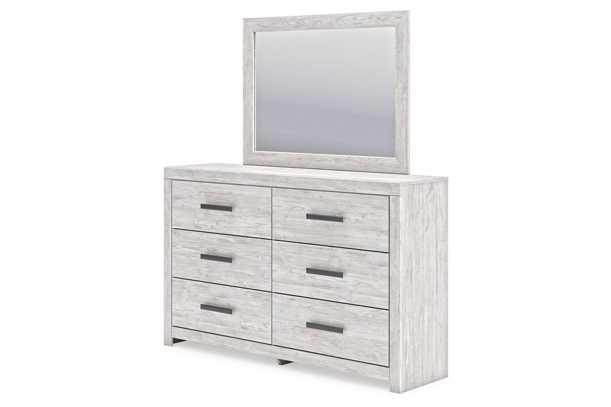 Cayboni Whitewash Dresser and Mirror