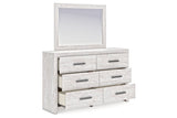 Cayboni Whitewash Dresser and Mirror