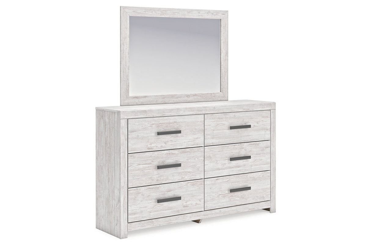 Cayboni Whitewash Dresser and Mirror