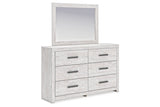 Cayboni Whitewash Dresser and Mirror