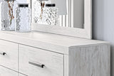 Cayboni Whitewash Dresser and Mirror