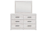 Cayboni Whitewash Dresser and Mirror