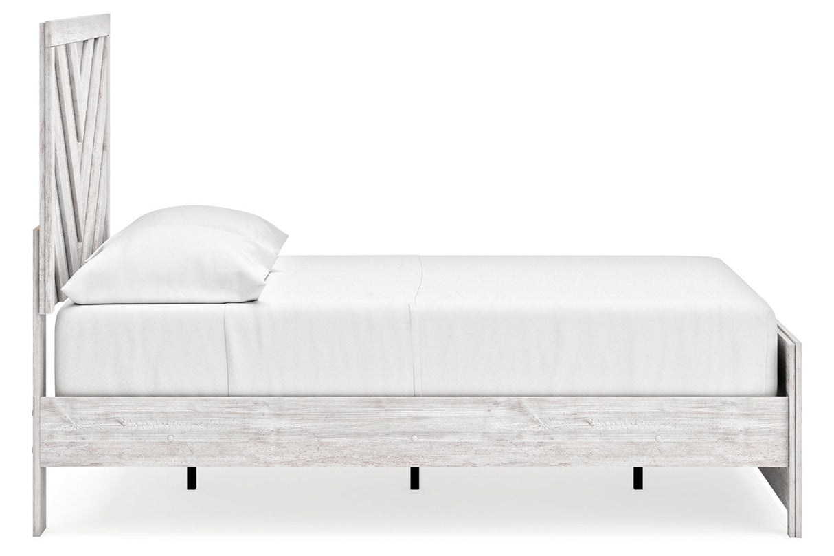 Cayboni Whitewash Full Panel Bed