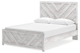 Cayboni Whitewash Queen Panel Bed