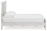 Cayboni Whitewash Queen Panel Bed