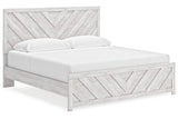 Cayboni Whitewash King Panel Bed