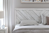 Cayboni Whitewash King Panel Bed