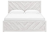 Cayboni Whitewash King Panel Bed