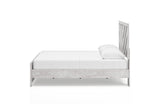 Cayboni Whitewash King Panel Bed