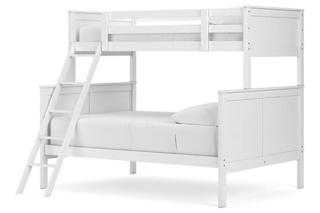 Nextonfort White Twin over Full Bunk Bed