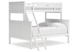 Nextonfort White Twin over Full Bunk Bed