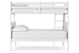 Nextonfort White Twin over Full Bunk Bed