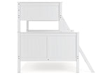 Nextonfort White Twin over Full Bunk Bed