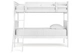 Nextonfort White Twin over Twin Bunk Bed