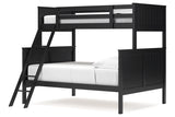 Nextonfort Black Twin over Full Bunk Bed