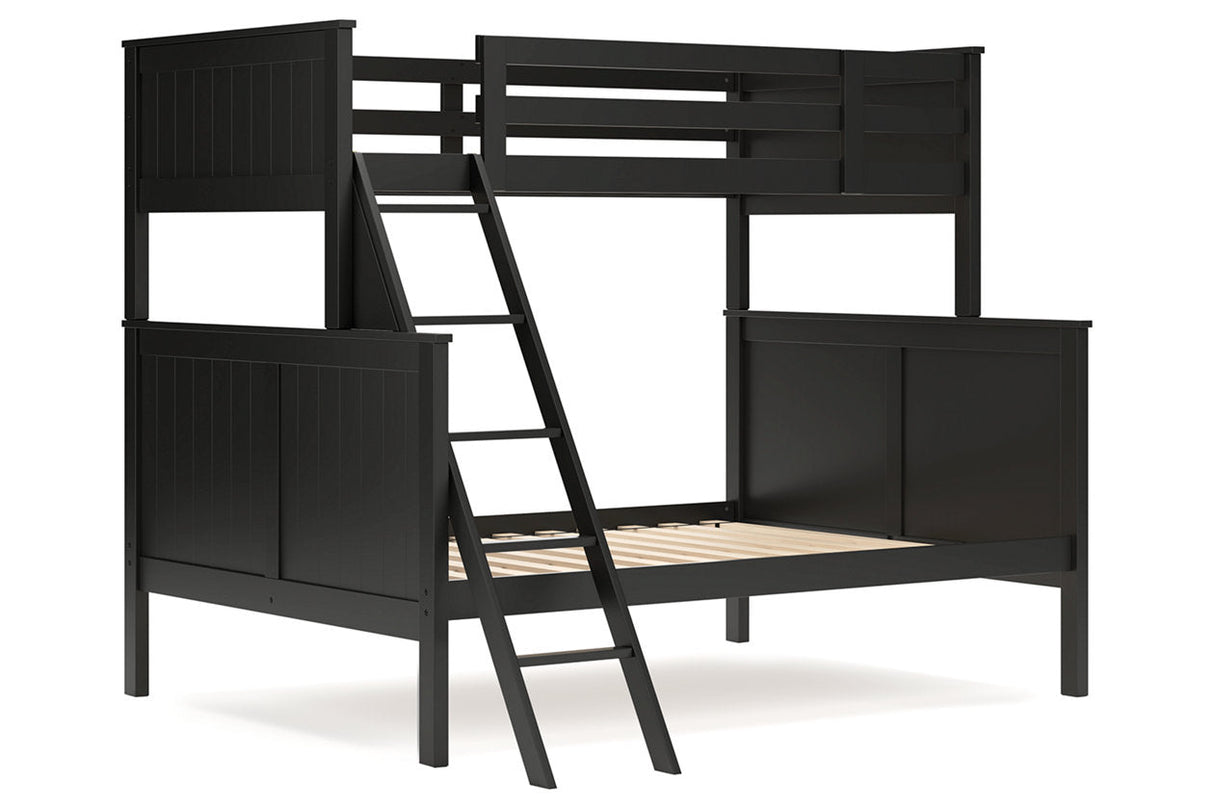 Nextonfort Black Twin over Full Bunk Bed