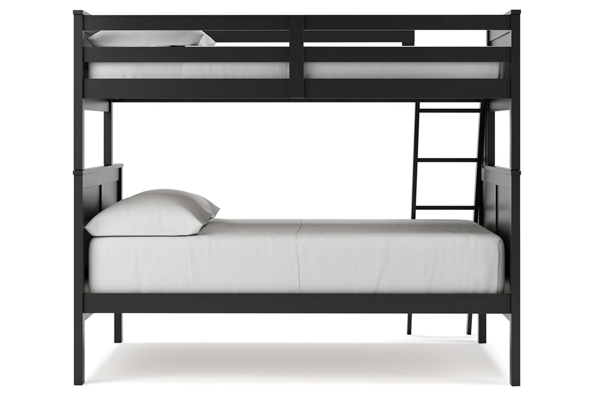 Nextonfort Black Twin over Full Bunk Bed