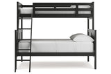 Nextonfort Black Twin over Full Bunk Bed