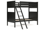 Nextonfort Black Twin over Twin Bunk Bed